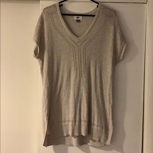 Short sleeve tunic sweater